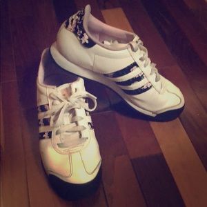 Amazing White Leather Adidas Samoas